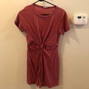Honey punch front tie t shirt dress